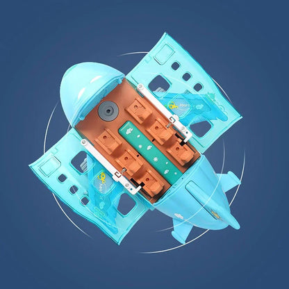 Lightning &amp; Musical 360 Rotating Gear Airplane