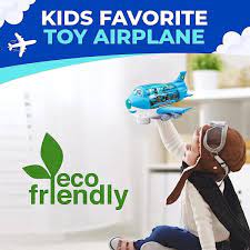 Lightning &amp; Musical 360 Rotating Gear Airplane